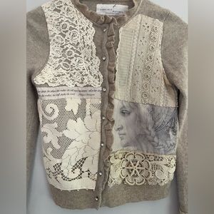 Fabrique Matinee oatmeal color cardigan